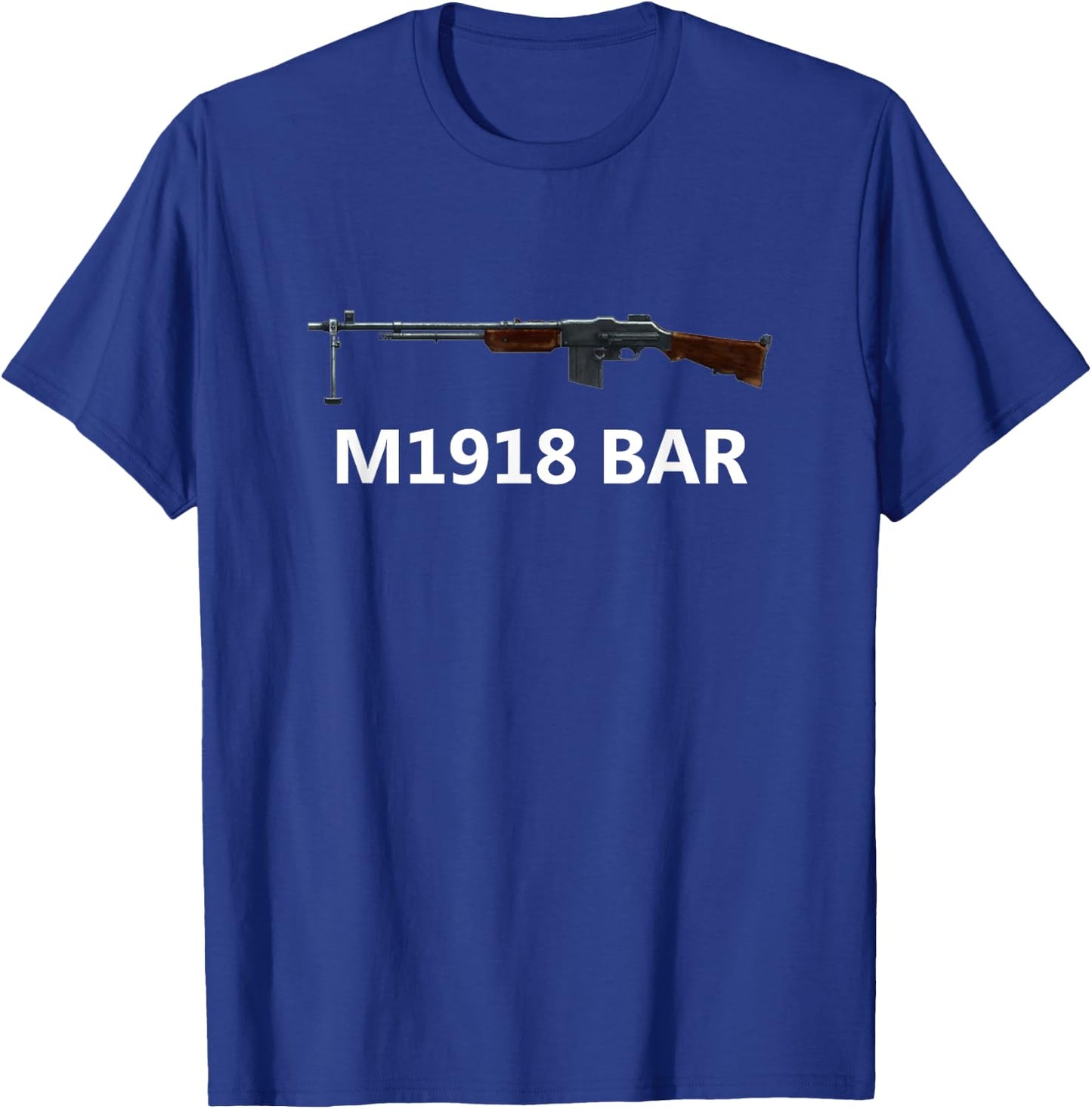 M1918 Bar Rifle Gun Firearm WW2 WWII Army Military T-Shirt - T-Shirt | Royal