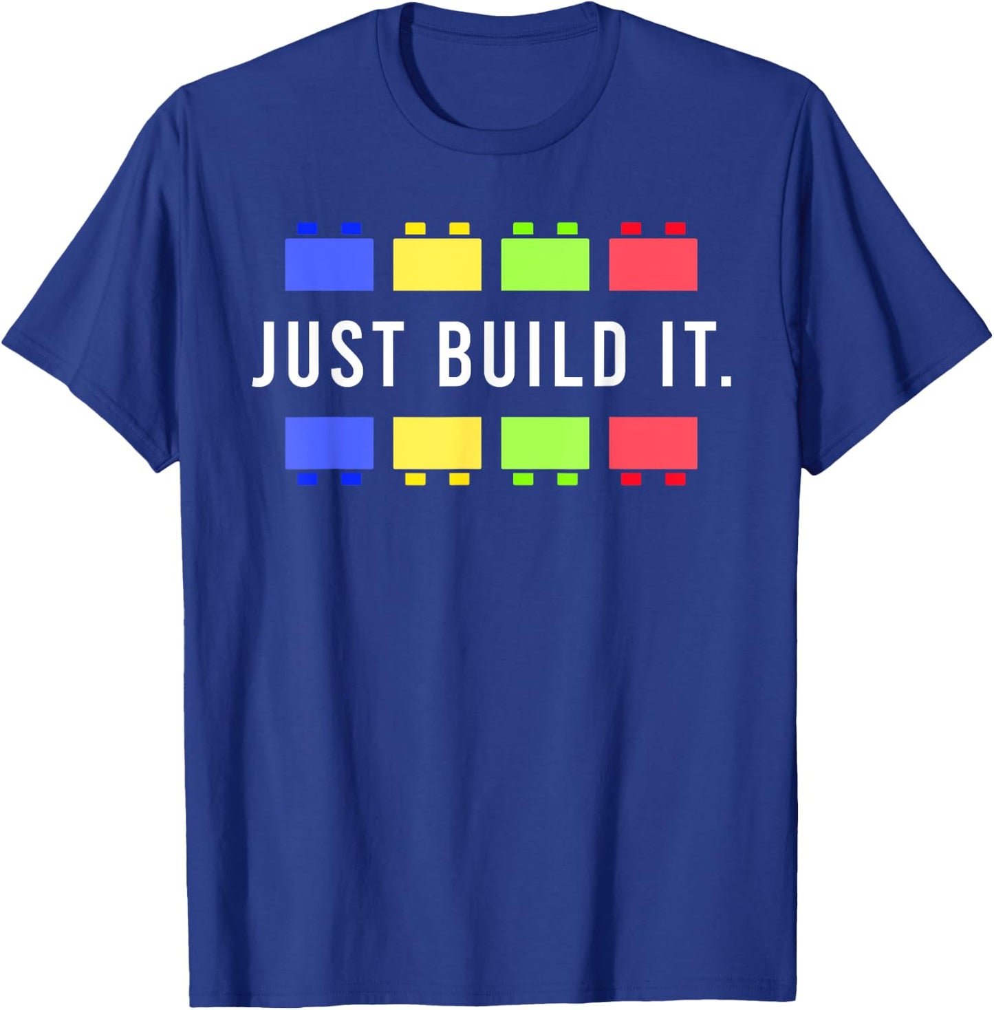 Build It Master Builder Construction Building Blocks Bricks Small T-Shirt - T-Shirt | Royal
