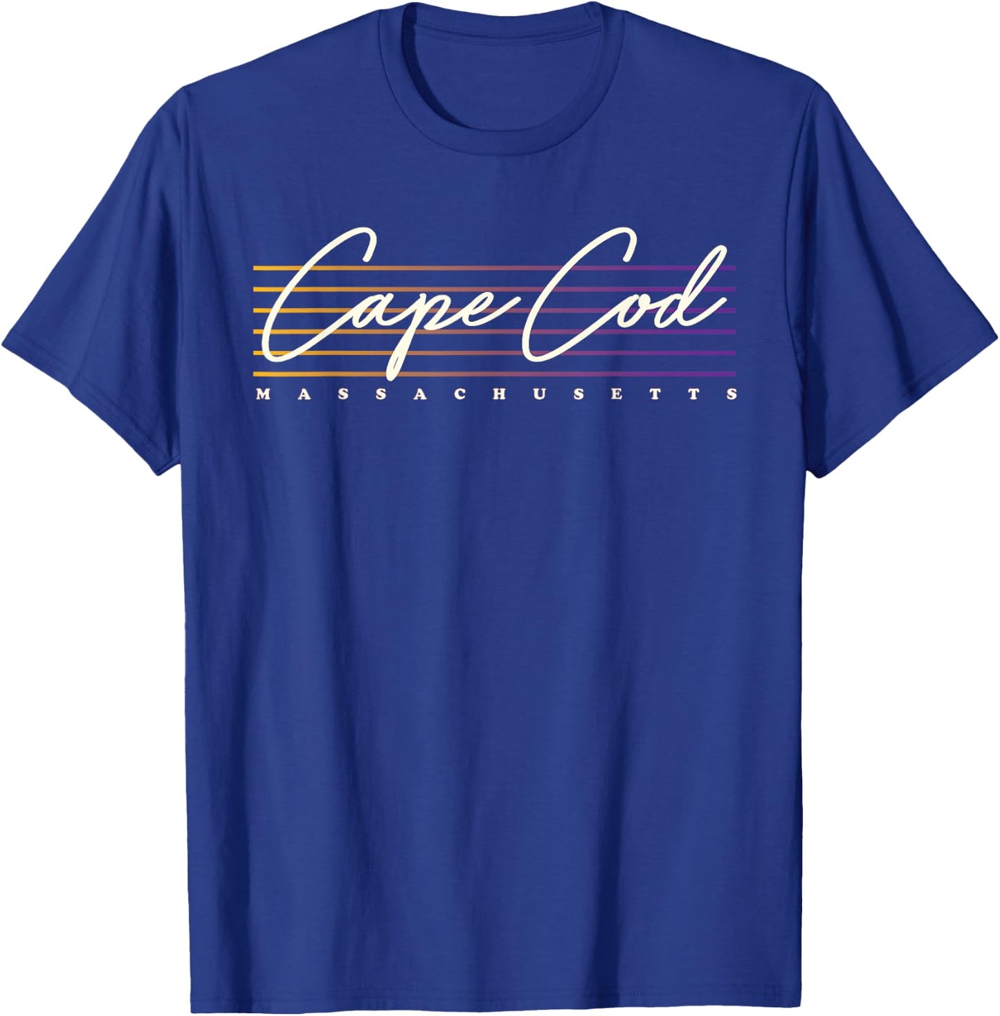 Massachusetts Nostalgic Retro Style Cape Cod T-Shirt - T-Shirt | Royal