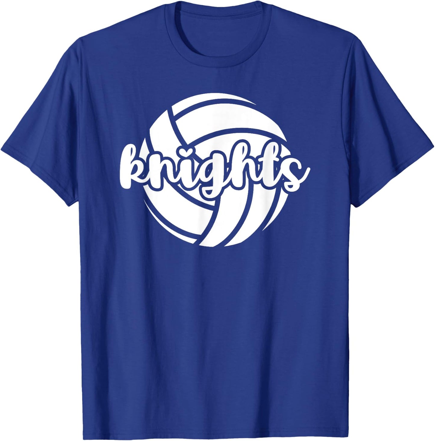 Knights Volleyball Team Mascot School Spirit Game Night T-Shirt - T-Shirt | Royal