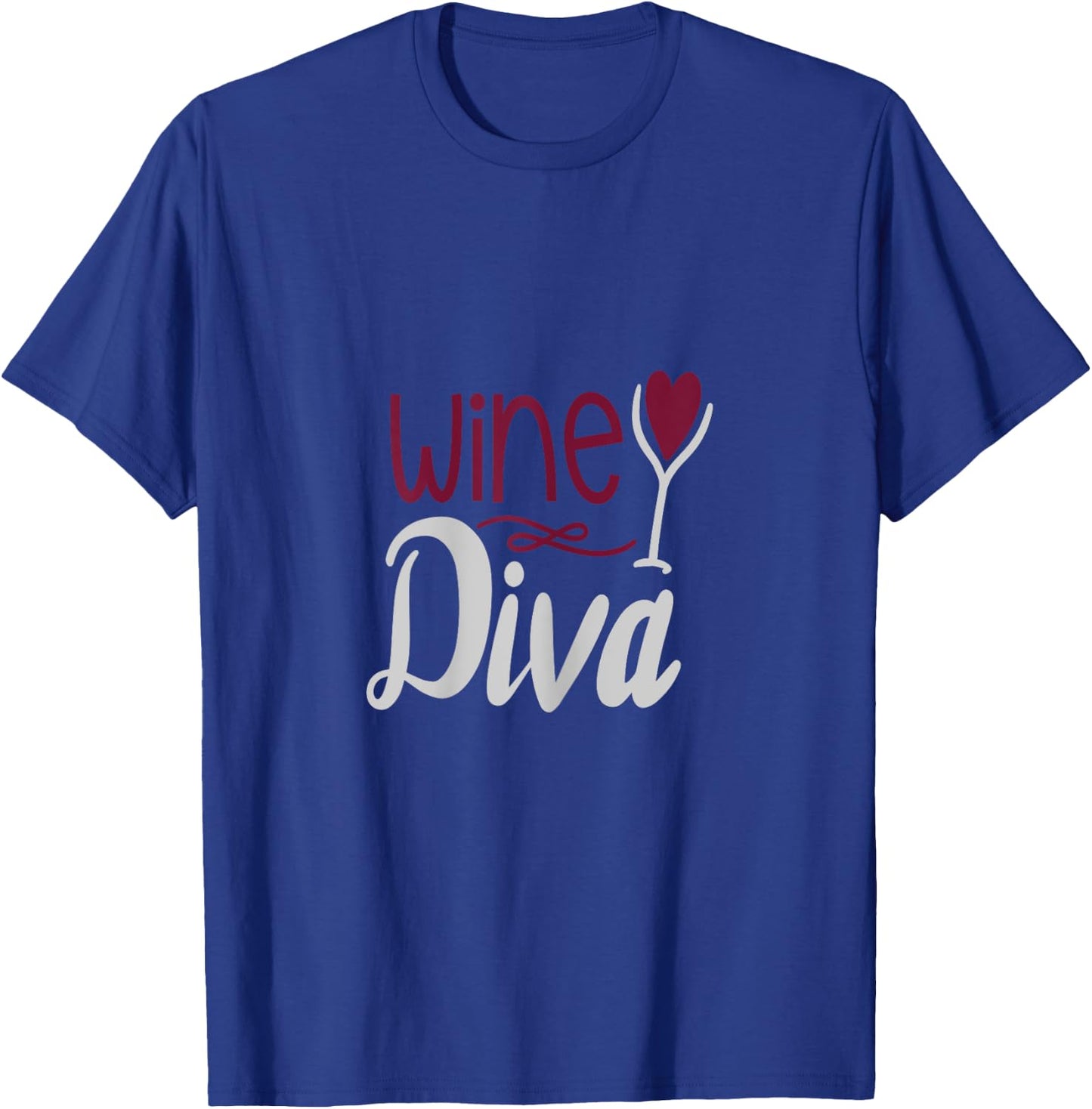Fun Wine Diva Women Valentine Gift T-Shirt - T-Shirt | Royal