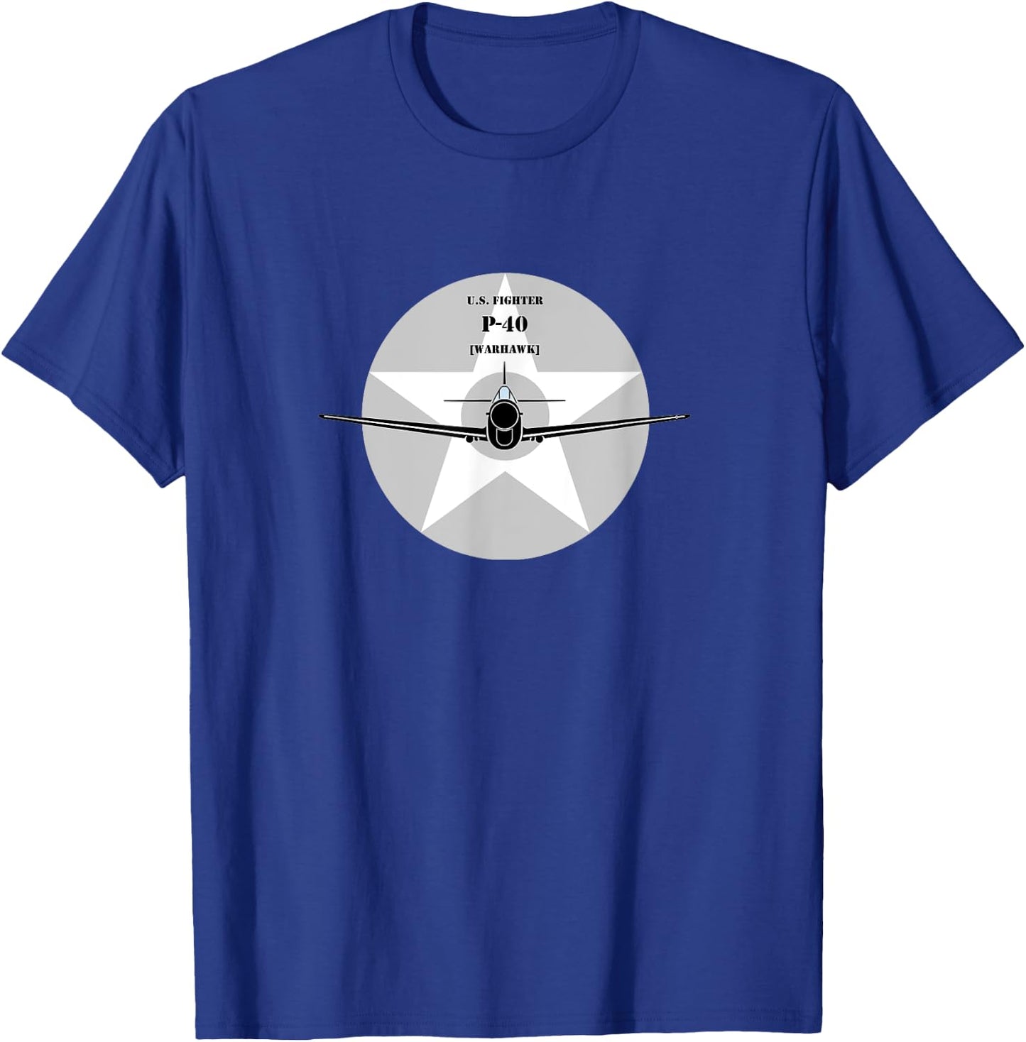 Curtiss P-40 Warhawk WW2 Fighter T-Shirt - T-Shirt | Royal