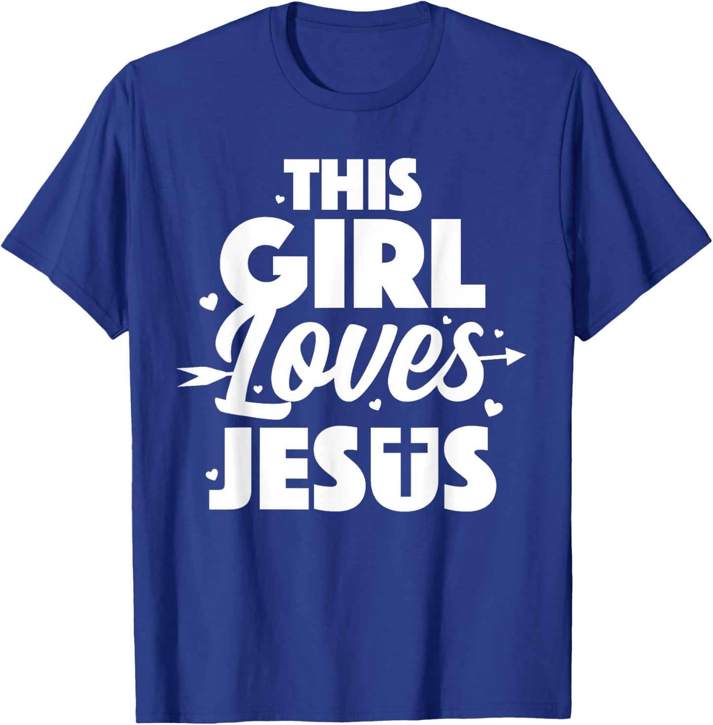 Cool Jesus Art For Girls Women Kids Jesus Christian Lover T-Shirt - T-Shirt | Royal
