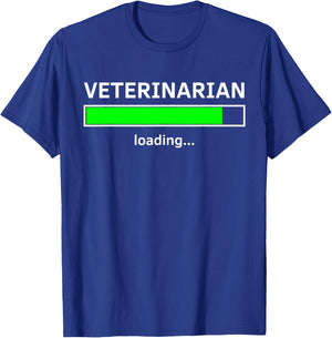 Veterinarian Loading Vet Student Gift Grad DVM Medicine T-Shirt - T-Shirt | Royal
