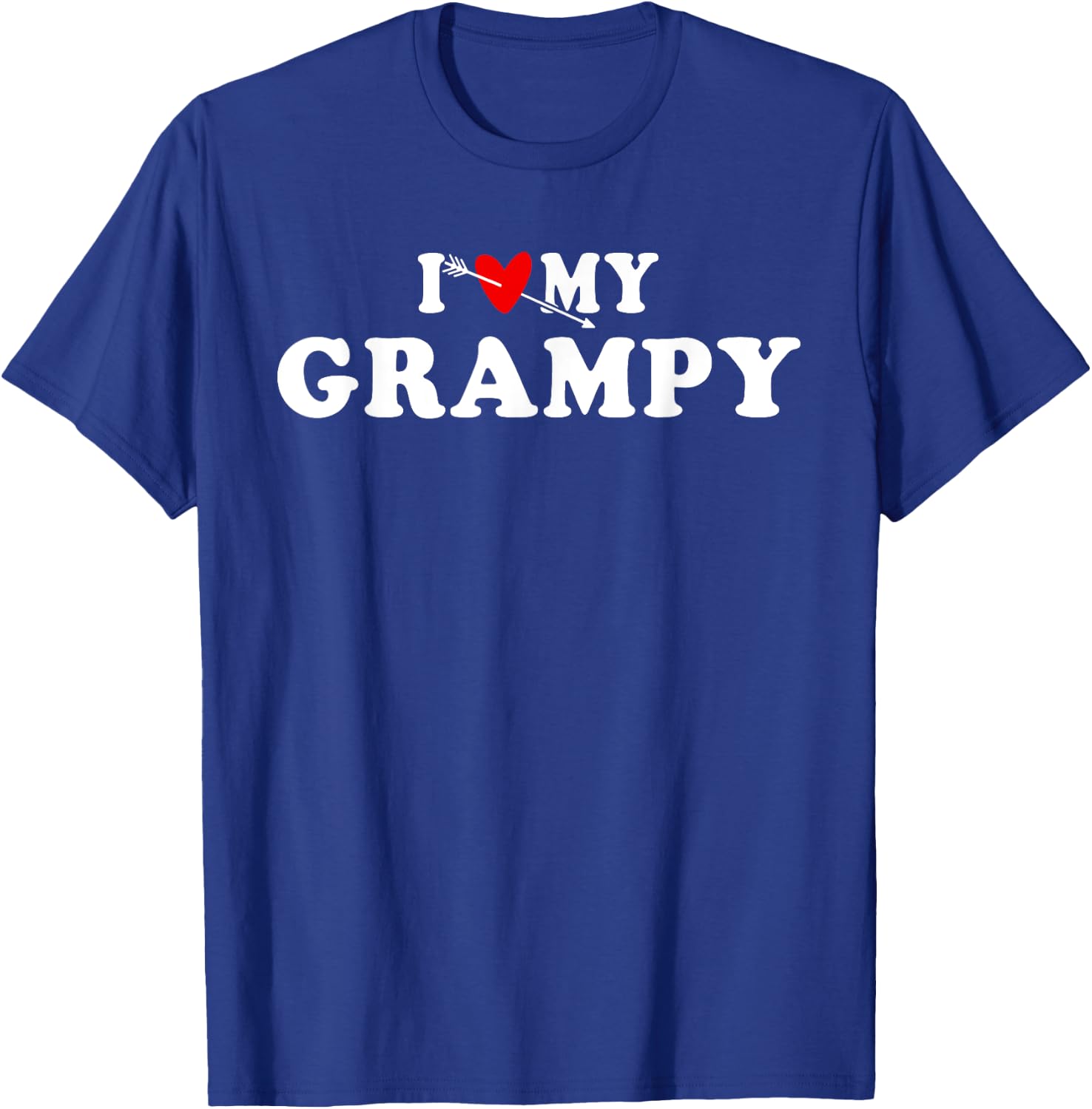 I Love My Grampy heart Wear for Granddaughter Grandson kids T-Shirt - T-Shirt | Royal