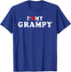 I Love My Grampy heart Wear for Granddaughter Grandson kids T-Shirt - T-Shirt | Royal