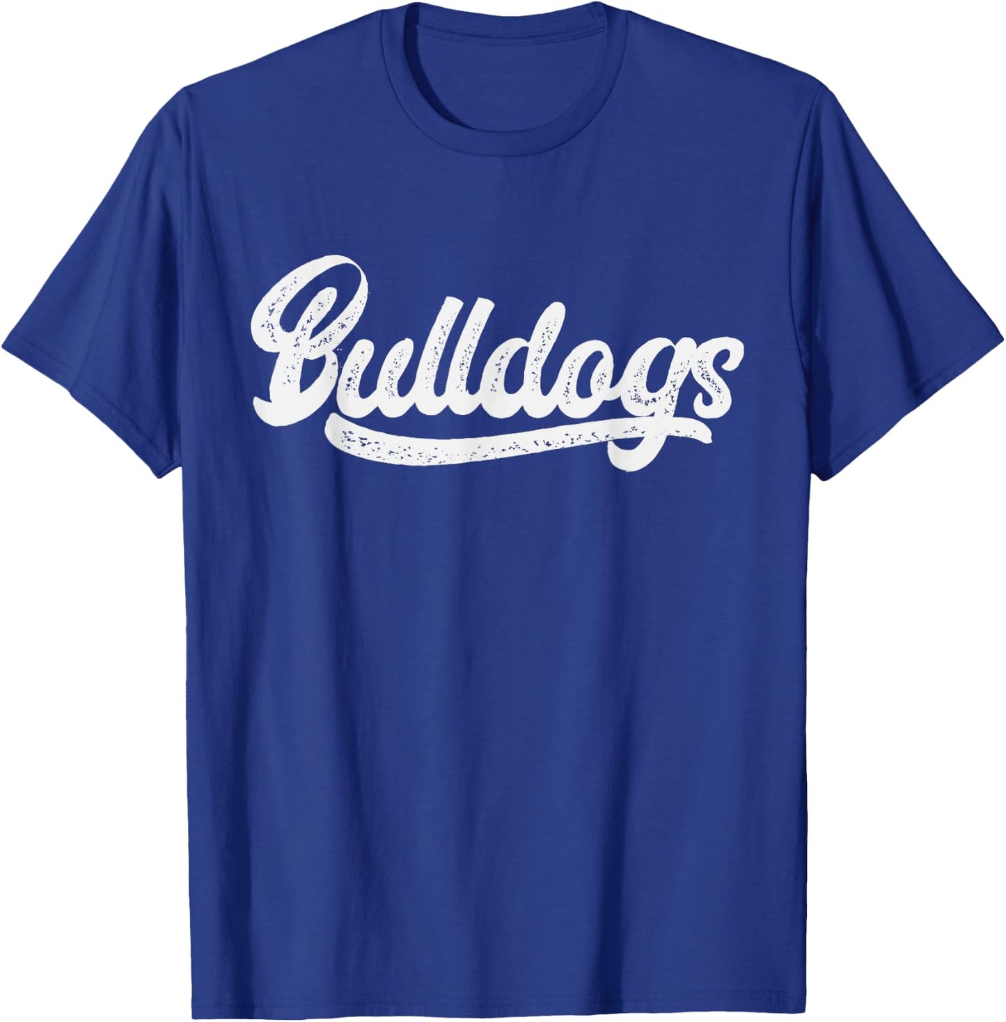Bulldogs School Sports Fan Team Spirit Vintage Retro T-Shirt - T-Shirt | Royal