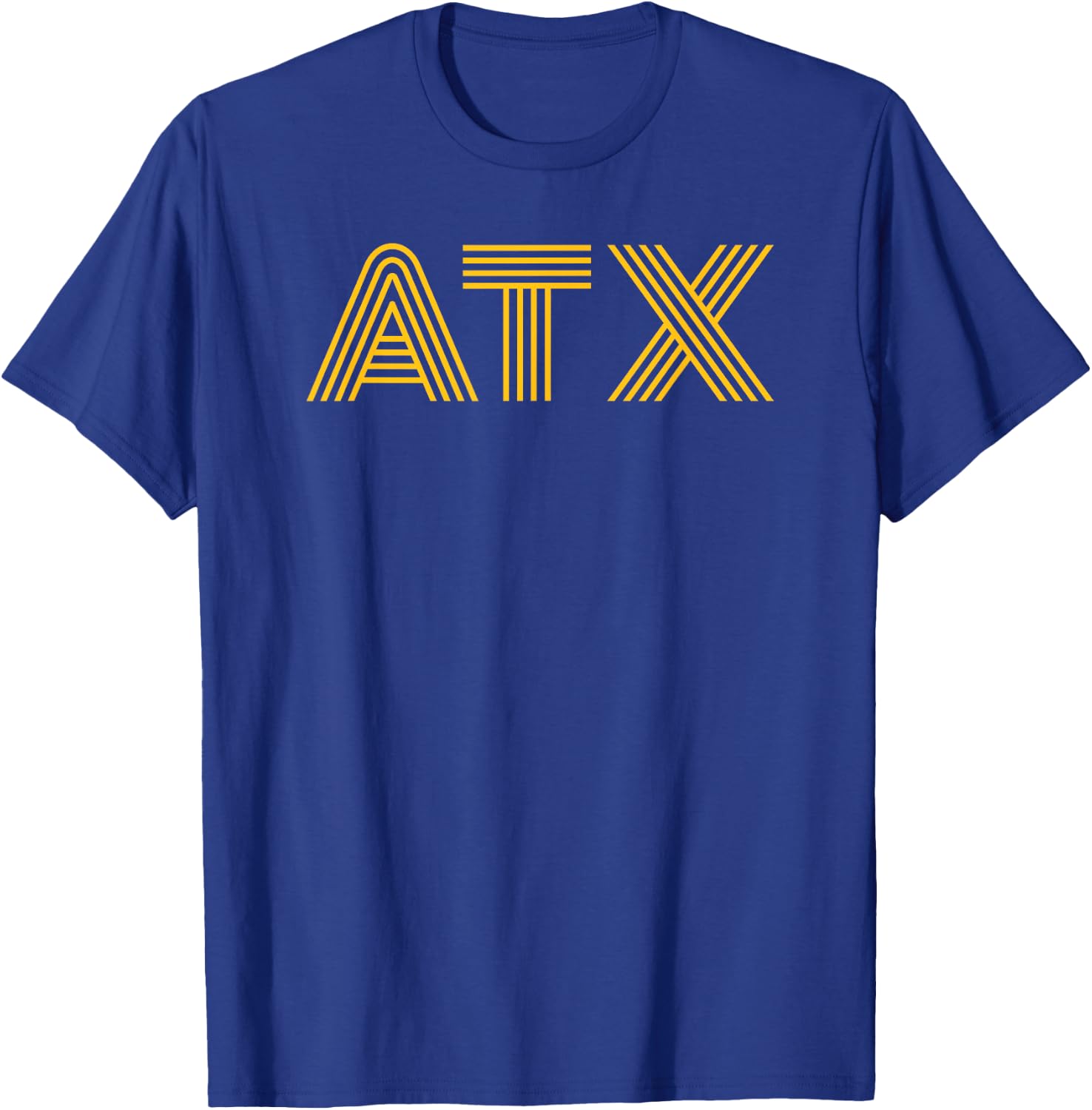 ATX / Austin TX Retro Design In Sunshine Yellow T-Shirt - T-Shirt | Royal