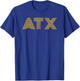 ATX / Austin TX Retro Design In Sunshine Yellow T-Shirt - T-Shirt | Royal