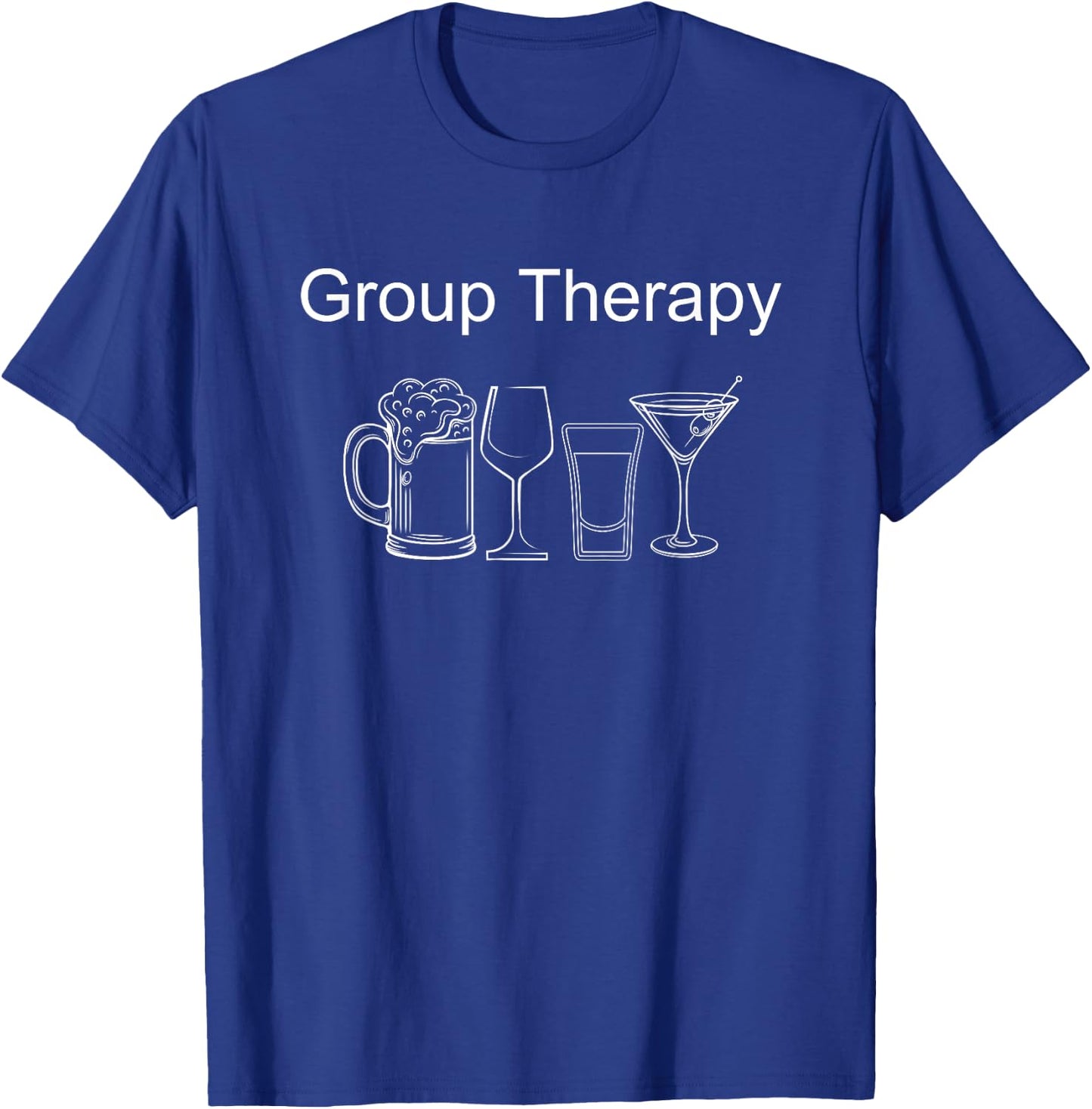 Funny Group Therapy for Beer and Wine Drinkers T-Shirt - T-Shirt | Royal