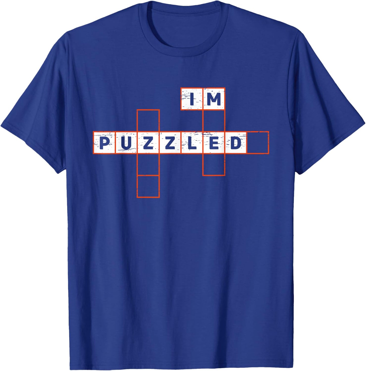 I'm Puzzled Crossword Puzzle Solve Number Squares Vocabulary T-Shirt - T-Shirt | Royal
