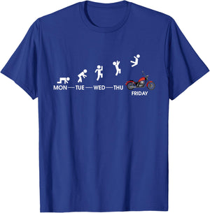 Funny Biker Outfit Black Motorcycle-Themed , Small, Classic Fit, Short Sleeve T-Shirt - T-Shirt | Royal