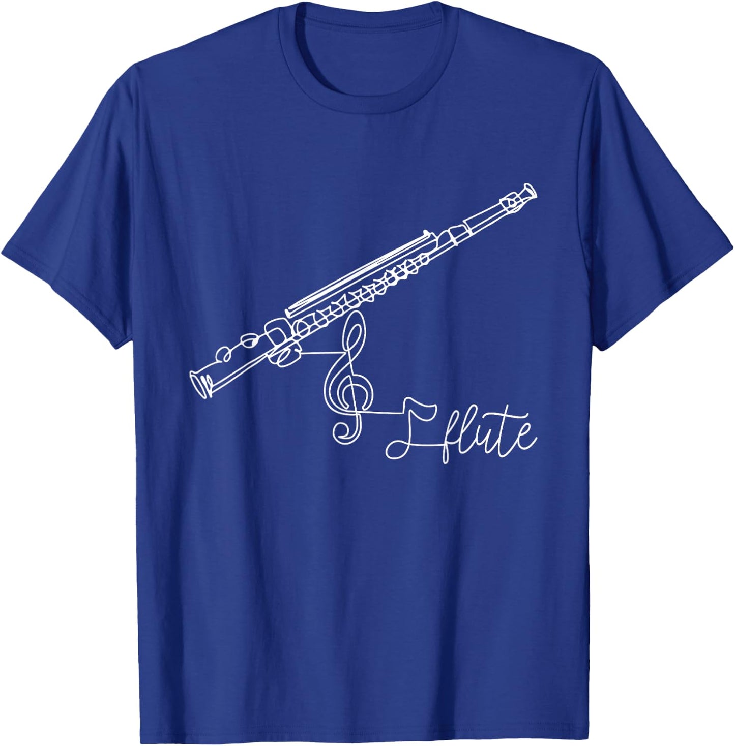 Flute Player Flutist Marching Band Music Lover Musician T-Shirt - T-Shirt | Royal