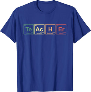 Chemistry teacher element symbols Periodic table Chemist T-Shirt - T-Shirt | Royal