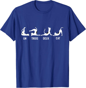 Un Deux Trois Cat Shirt Women Cool Cats And Kittens Yoga T-Shirt - T-Shirt | Royal