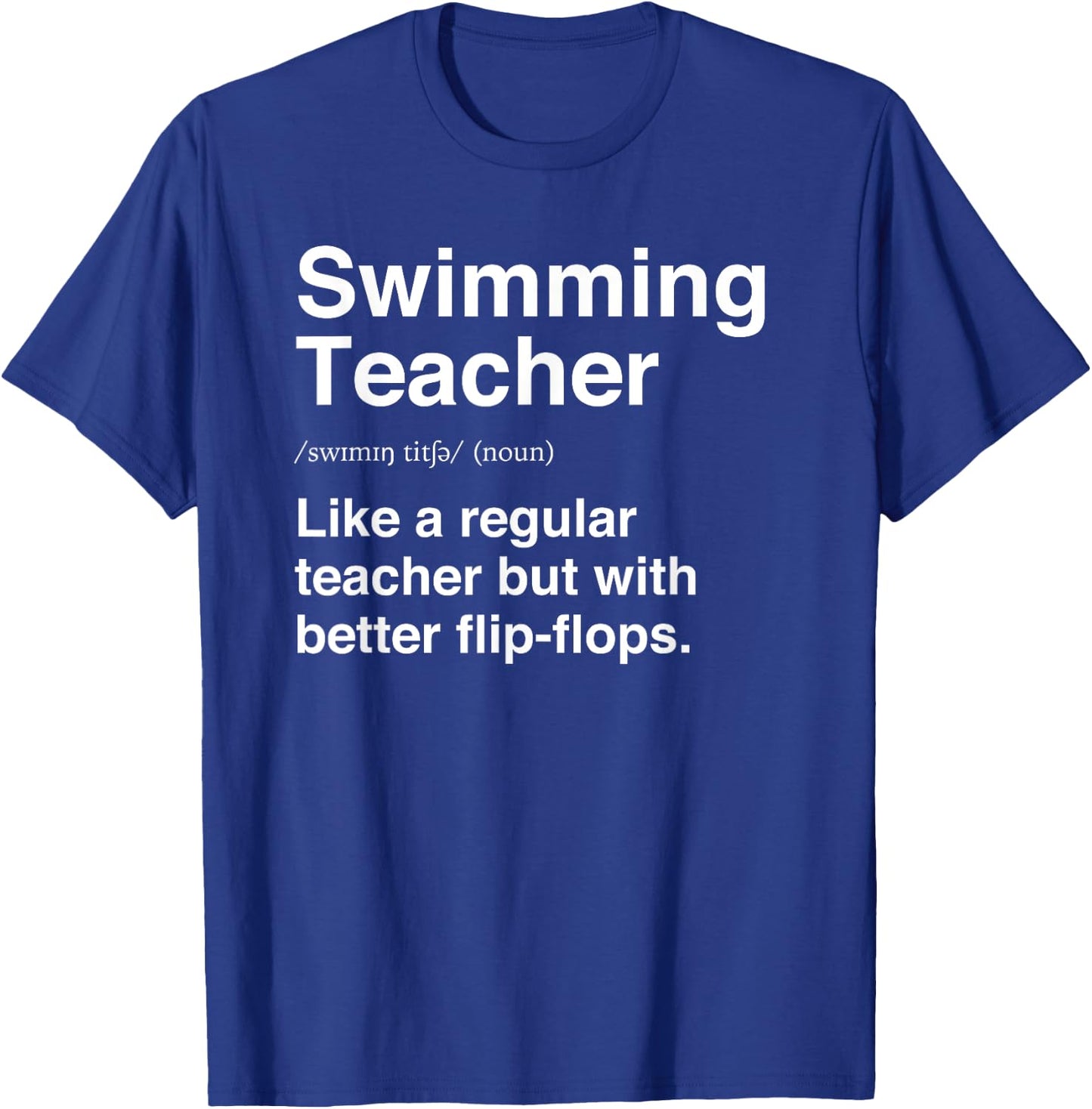 Swimming Teacher Funny Definition Swim Trainer Coach Women T-Shirt - T-Shirt | Royal