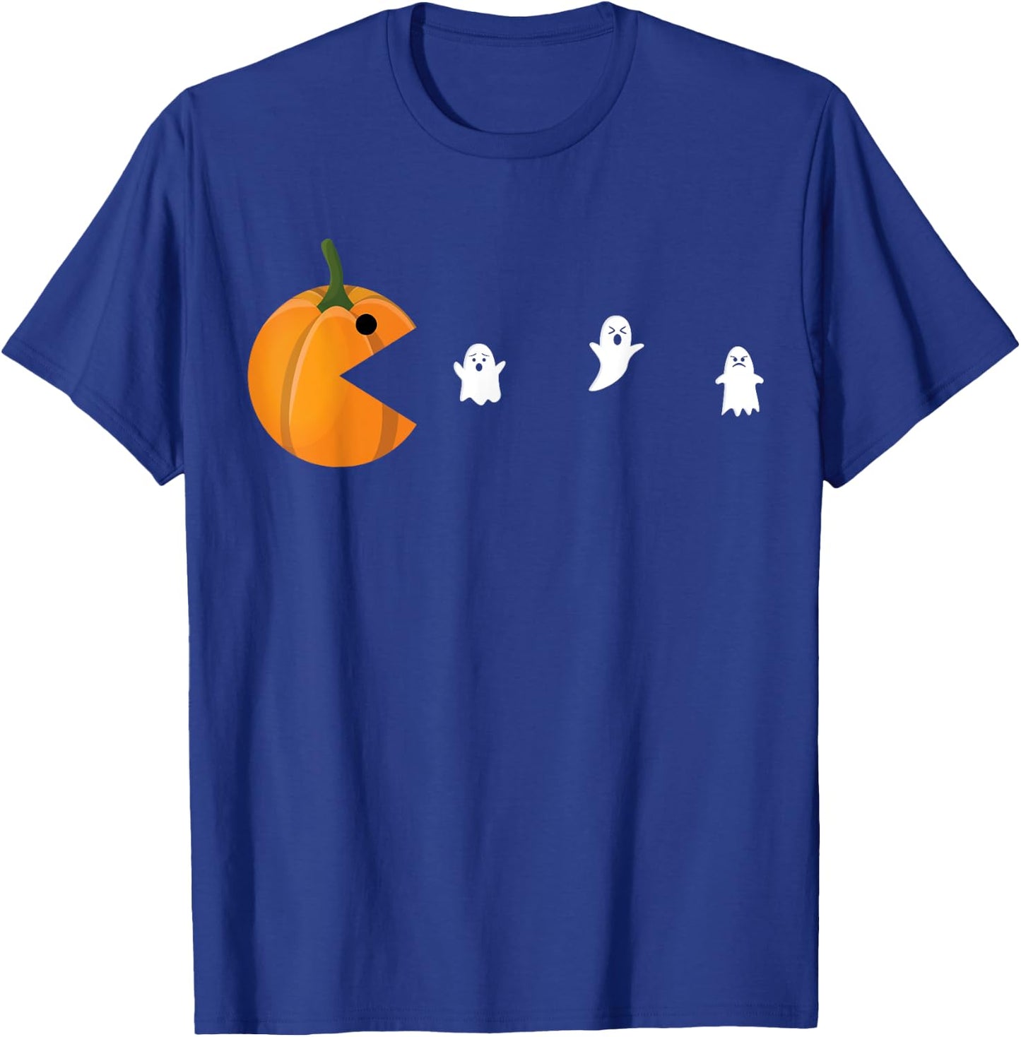 Halloween Pumpkin Face Patch Costume Men Women Fun Kids Boys T-Shirt - T-Shirt | Royal