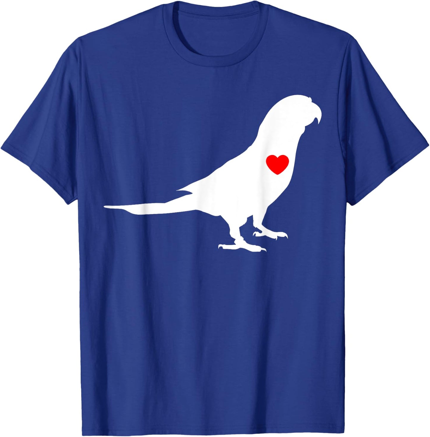 Parrot Heart Parakeet Tiel Quarrion Cockatoo Bird Ringneck T-Shirt - T-Shirt | Royal