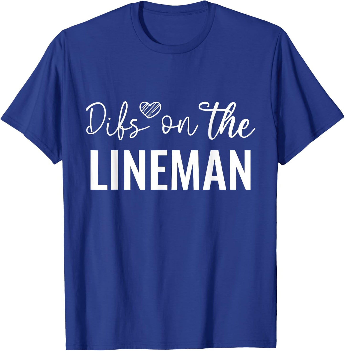 Funny sarcastic Dibs on the Lineman Electrician T-Shirt - T-Shirt | Royal