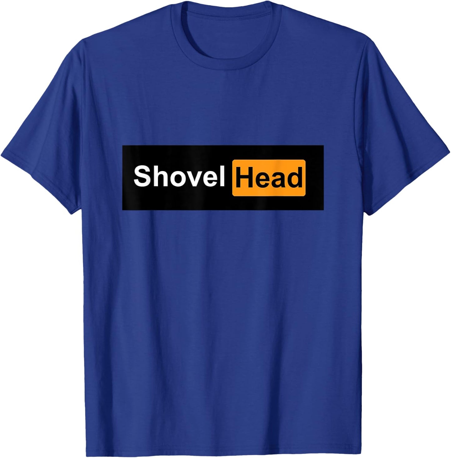 Old School HD Motorcycle VTwin ShovelHead Engine Funny Logo T-Shirt - T-Shirt | Royal