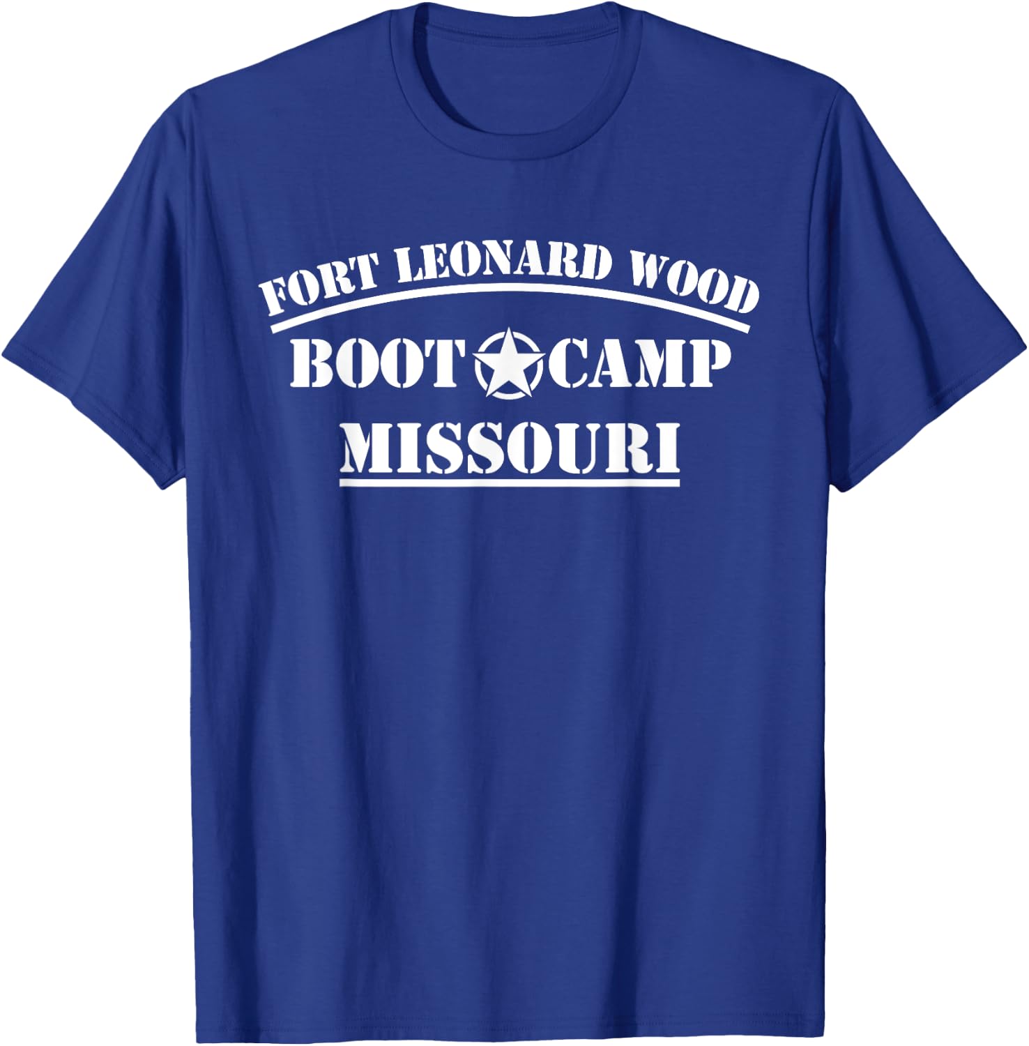 Military Grunt Combat Veteran Active Duty Enlisted Ft. Leonard Wood Boot Camp Basic Training BCT T-Shirt - T-Shirt | Royal