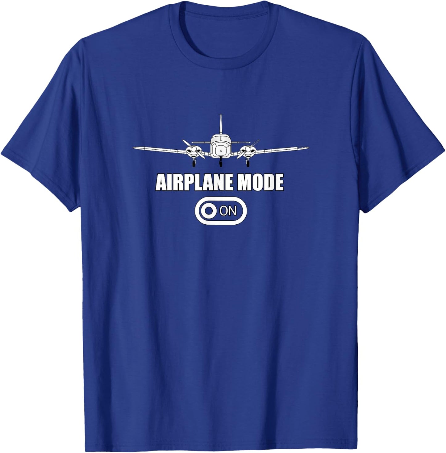 Best Twin Engine General Aviation Gift Airplane Mode Pilot T-Shirt - T-Shirt | Royal