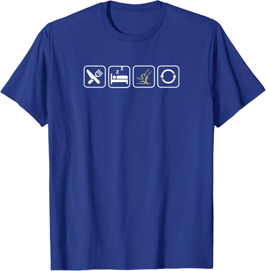 Eat Sleep Run Repeat for Runners and Joggers T-Shirt - T-Shirt | Royal
