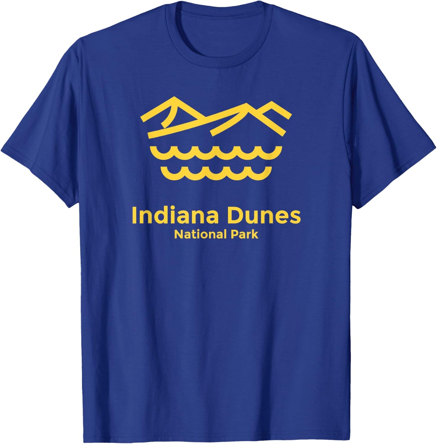 Indiana Dunes National Park Indiana Minimalist Retro Graphic T-Shirt - T-Shirt | Royal