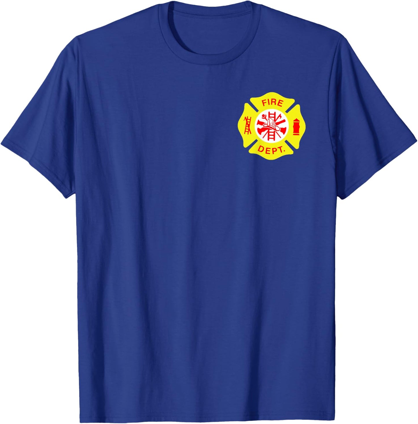 Fire Department Logo Uniform Fireman Symbol Firefighter Gear T-Shirt - T-Shirt | Royal