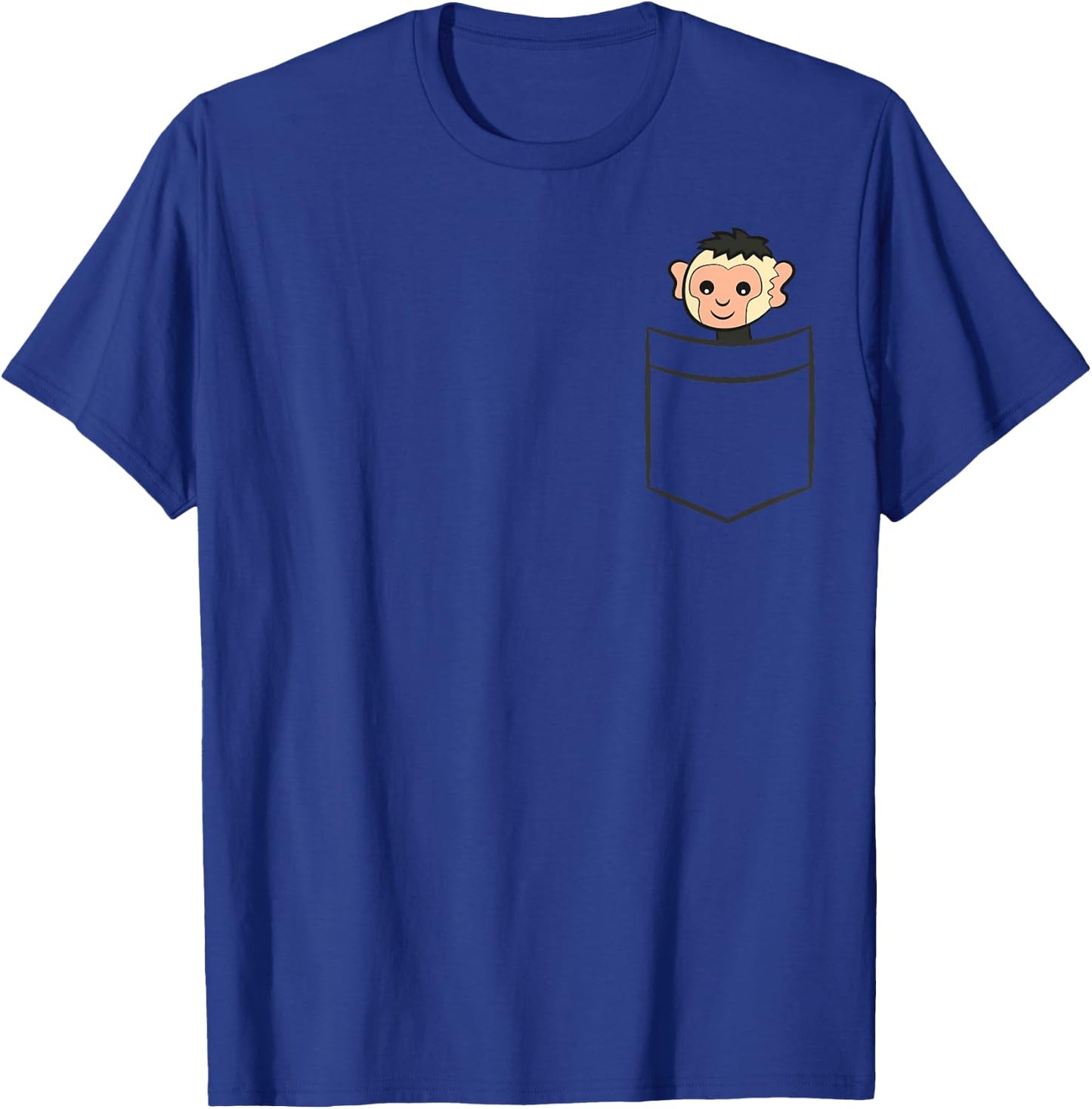 Capuchin Monkey In The Pocket Cute Pocket Capuchin Monkey T-Shirt - T-Shirt | Royal
