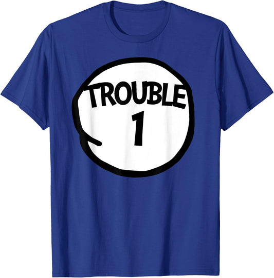 Trouble 1 Funny Trouble One Matching Group Trouble 1 T-Shirt - T-Shirt | Royal