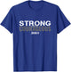 Be Strong & Courageous Bible Verse Men Women Joshua 1:9 T-Shirt - T-Shirt | Royal