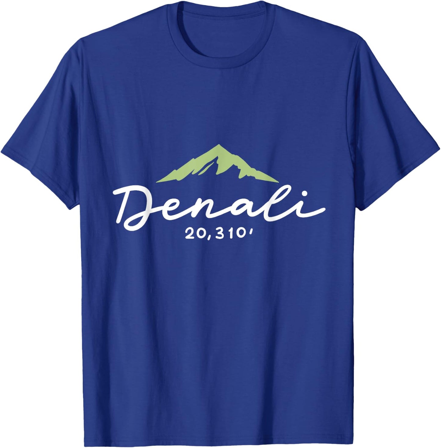 Denali Mountain Peak Elevation National Park Men Women Kids T-Shirt - T-Shirt | Royal