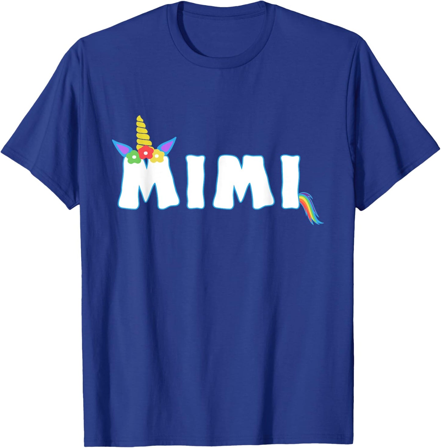 Unicorn Birthday Girl Funny Mimi Grandma Family T-Shirt - T-Shirt | Royal