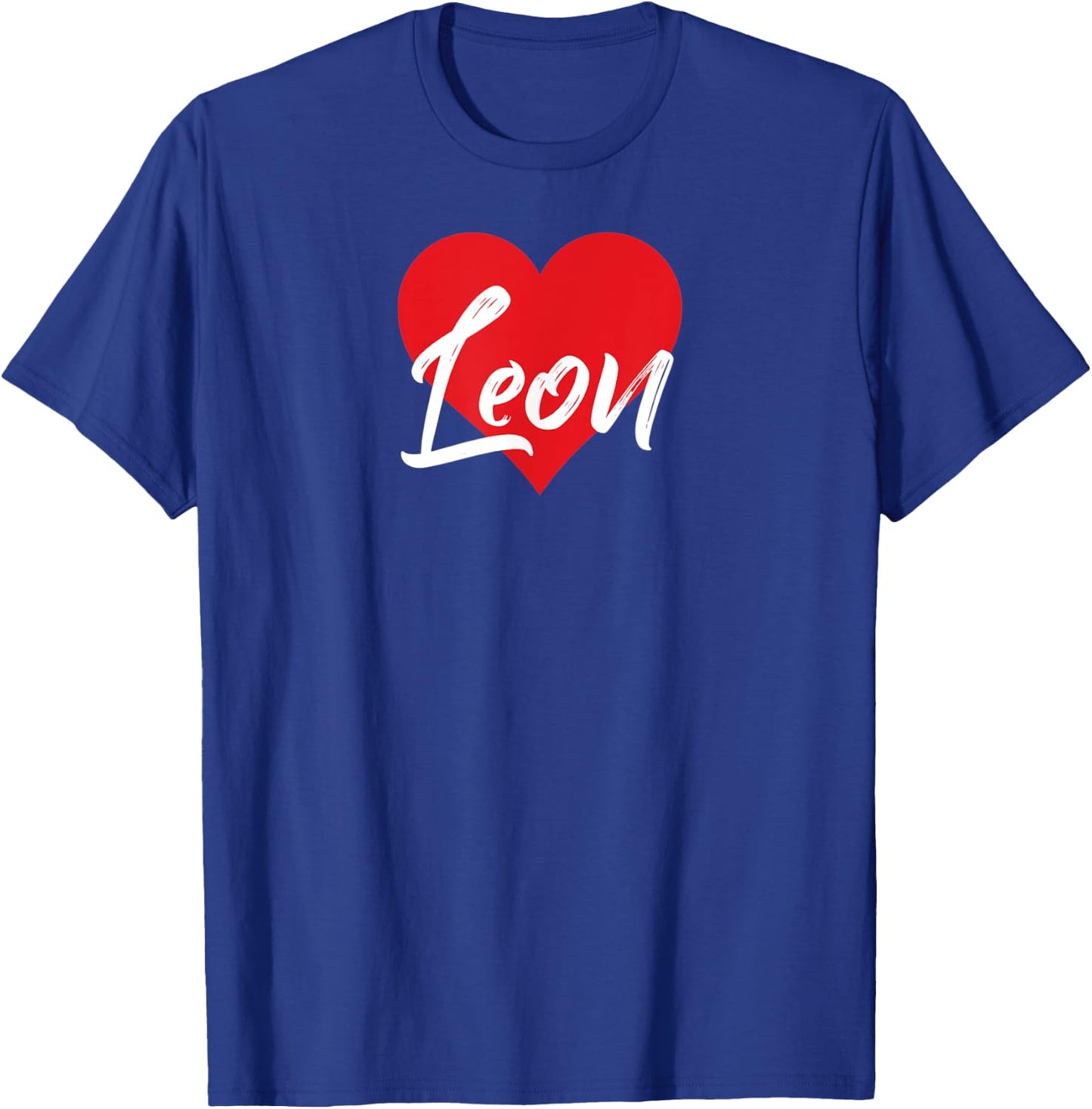 I Love Leon First Name I Heart Named T-Shirt - T-Shirt | Royal