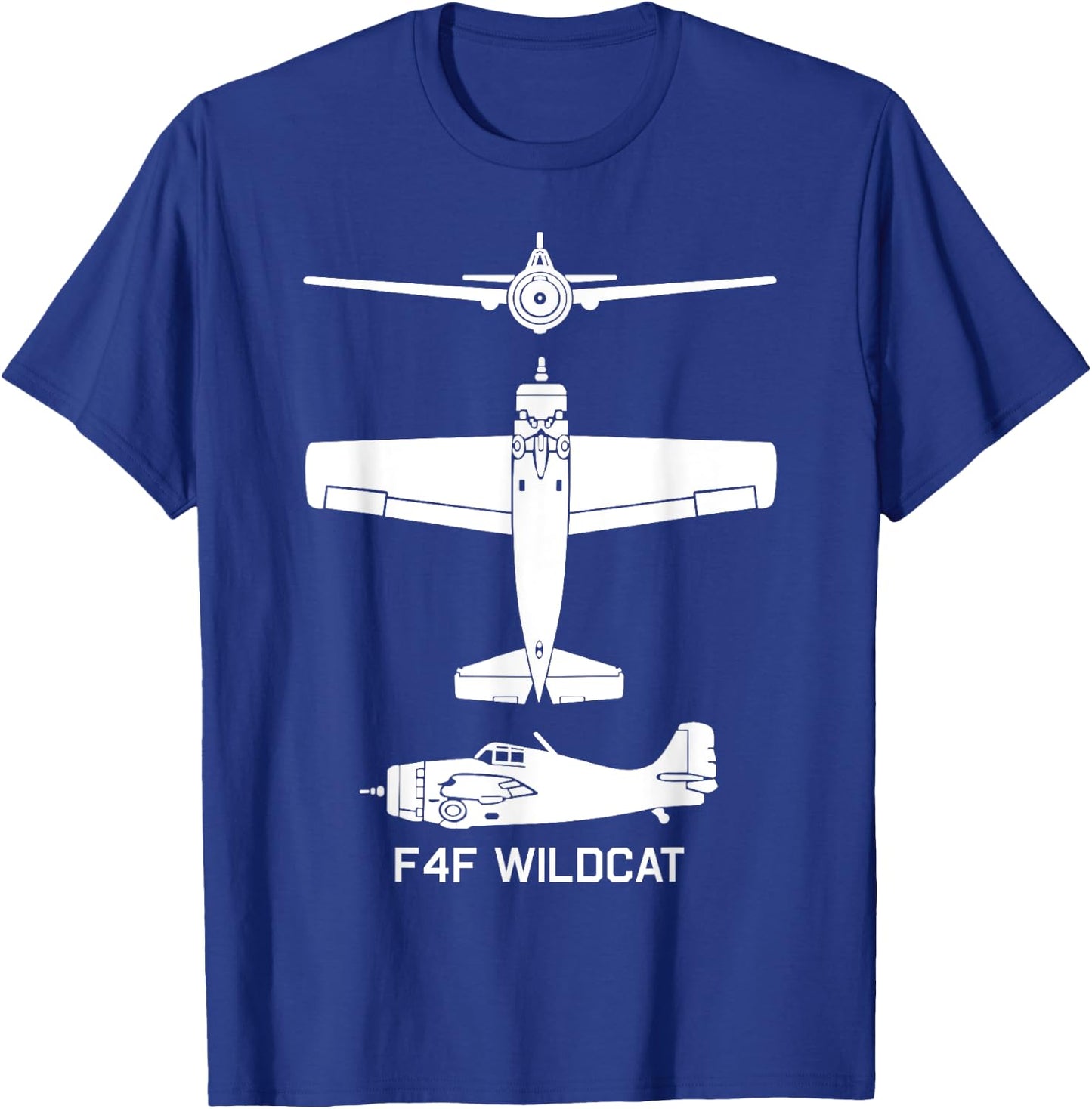 F4F Wildcat American WW2 Fighter Plane Men Women Girls Kids T-Shirt - T-Shirt | Royal