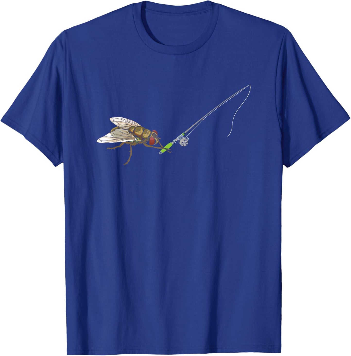 Fly Fishing Sportfishing Angling Angler Funny Joke Pun T-Shirt - T-Shirt | Royal