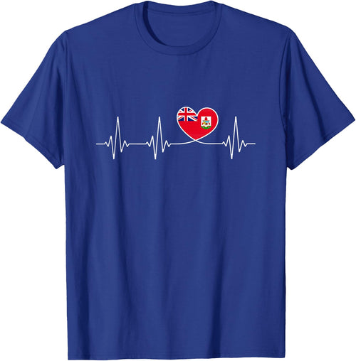 Bermuda Love Heartbeat Bermudian Flag with Heart Bermuda