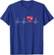 Bermuda Love Heartbeat Bermudian Flag with Heart Bermuda T-Shirt - T-Shirt | Royal