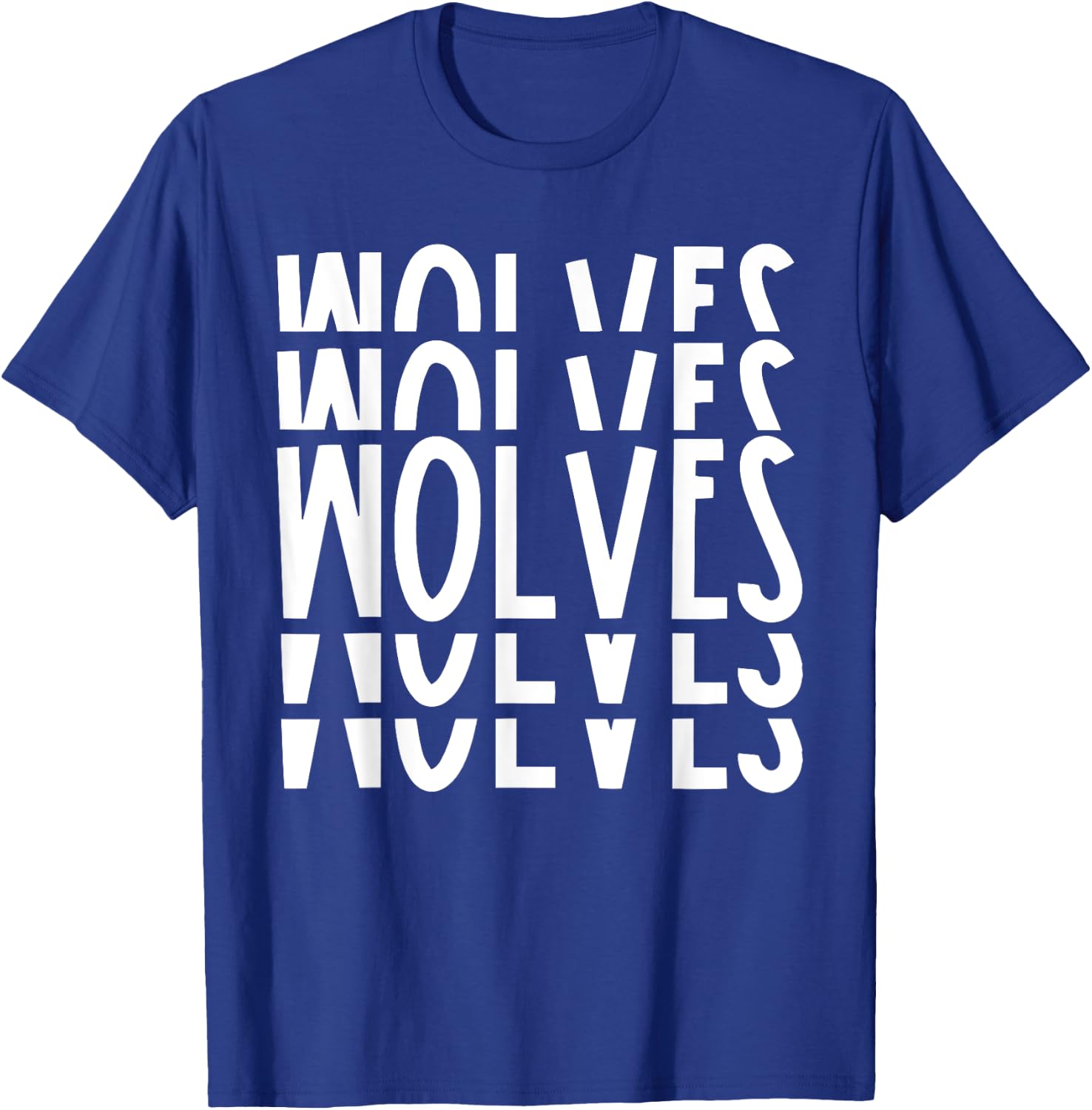 Wolves School Sports Team Mascot Town Go College Athlete T-Shirt - T-Shirt | Royal
