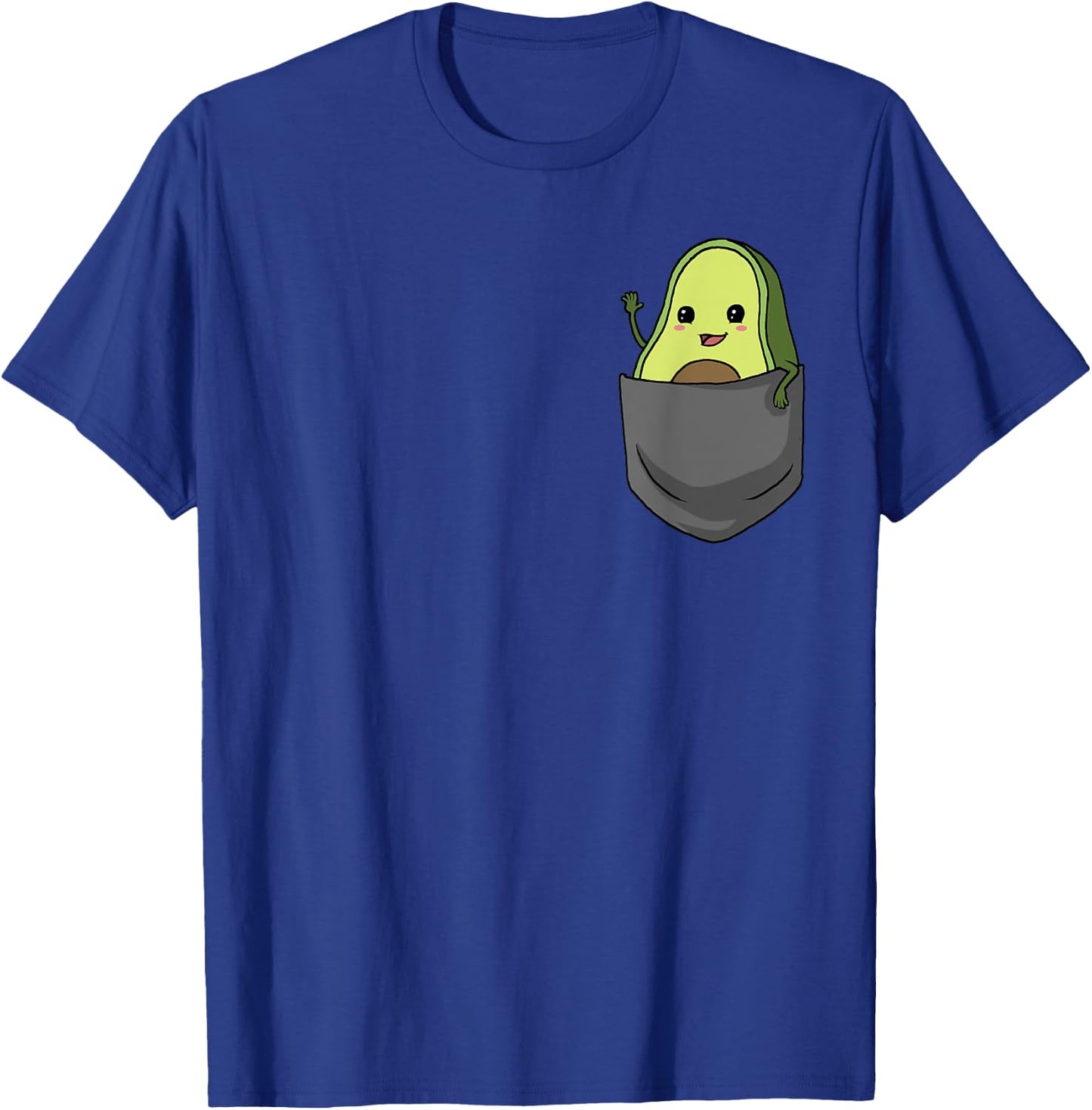 Avocado Pocket Funny Avocado in Pocket Small T-Shirt - T-Shirt | Royal