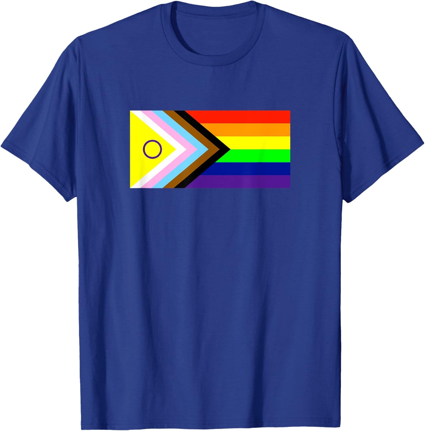 Progress Pride Flag Intersex Pride Flag T-Shirt - T-Shirt | Royal