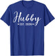 Hubby Est 2026 Just Married Couple Husband Wedding Honeymoon T-Shirt - T-Shirt | Royal