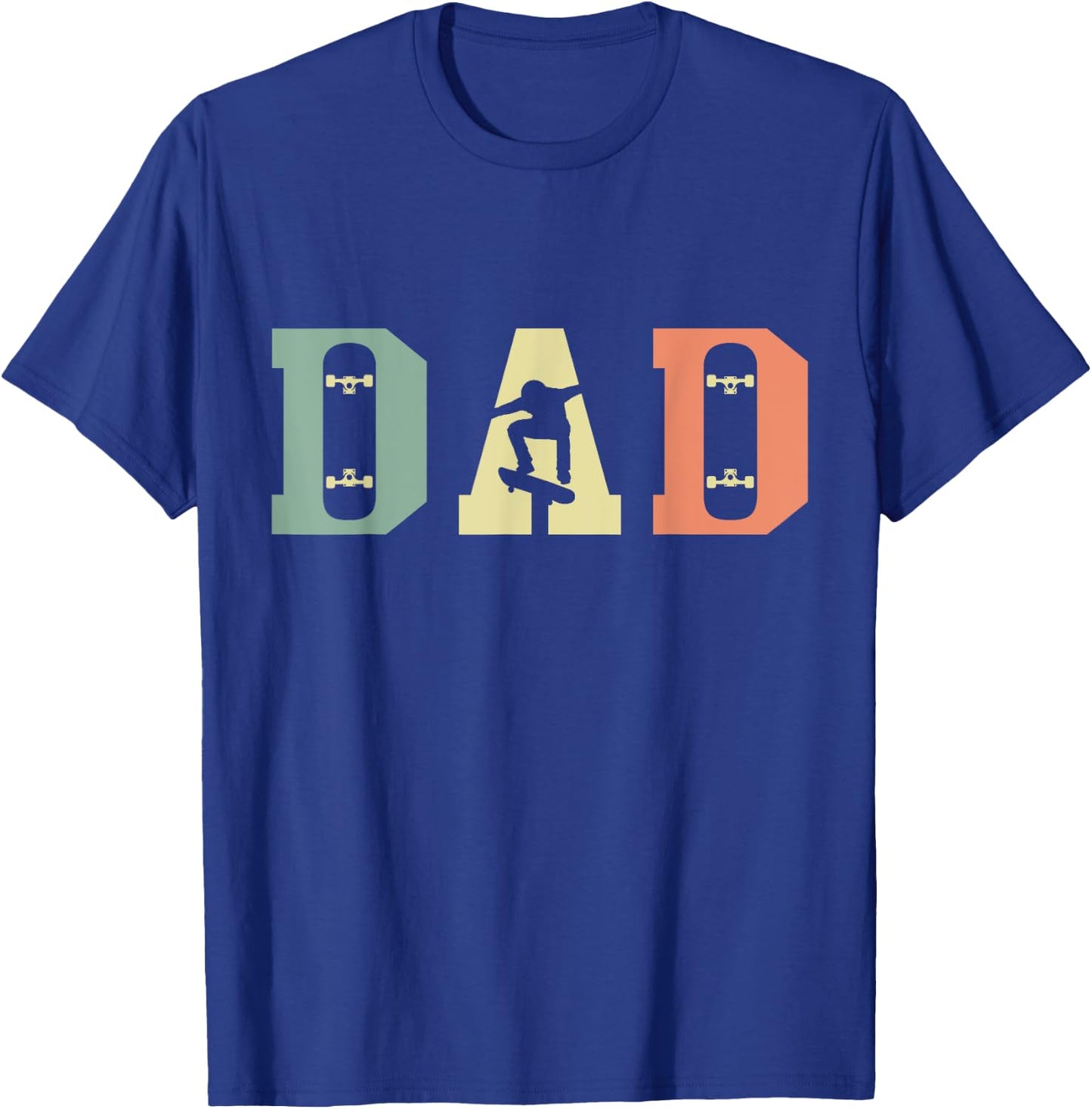 Skateboard Skater Dad Skating Skateboarding Fathers Day T-Shirt - T-Shirt | Royal