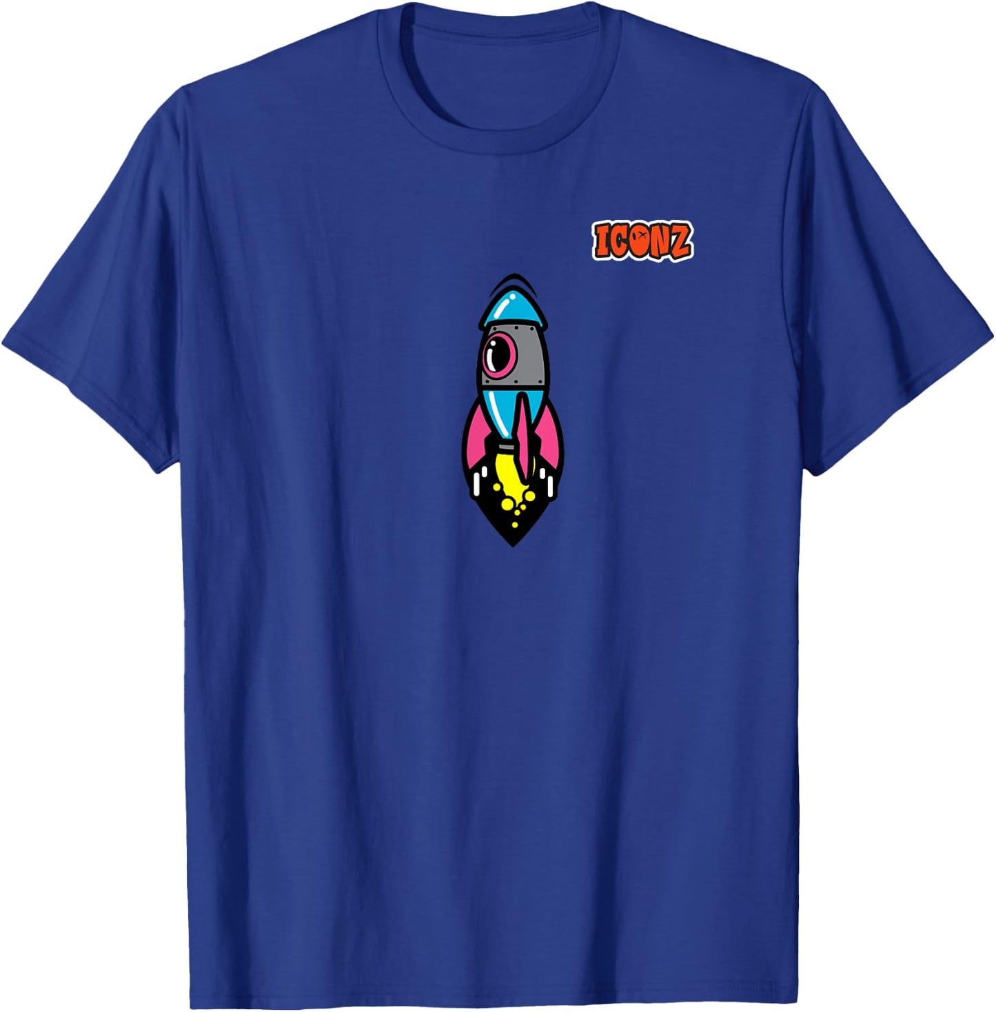 Fly Rocket Emoticon Emoji T-Shirt - T-Shirt | Royal