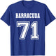 Jersey Style Barracuda 71 1971 Old School Muscle Car Fishing T-Shirt - T-Shirt | Royal