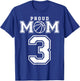 Number 3 Custom Proud Basketball Mom Personalized T-Shirt - T-Shirt | Royal