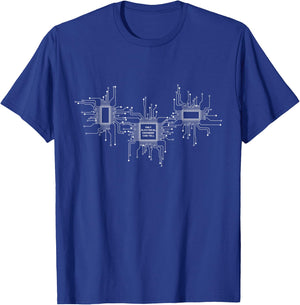 Microcontroller - Electronics Technician Electrical Engineer T-Shirt - T-Shirt | Royal