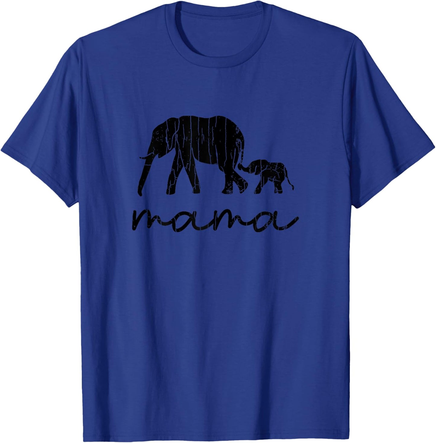 Mama Elephant Funny Elephants Lover Mom Girl Graphic T-Shirt - T-Shirt | Royal