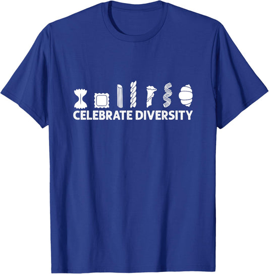 Celebrate Diversity - Funny Pasta Lover T-Shirt - T-Shirt | Royal
